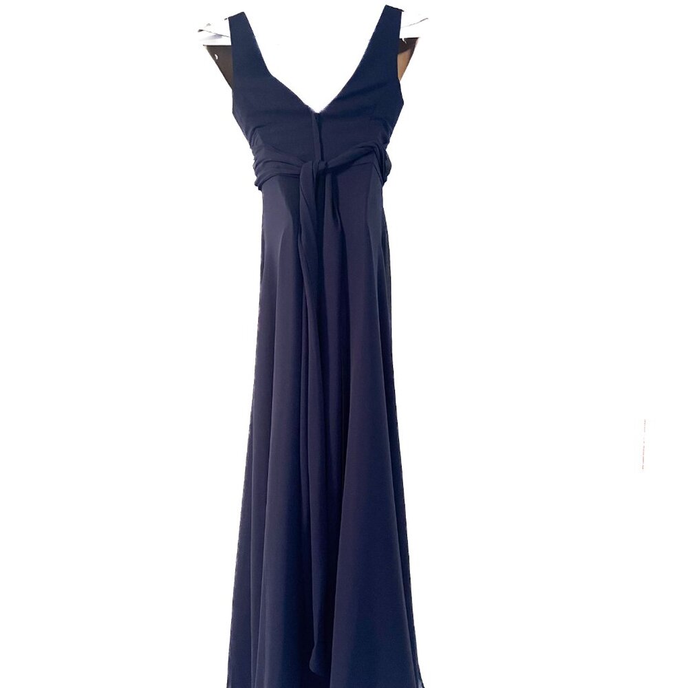 David’s bridal Marine navy junior bridesmaid dress Girls 8 - Picture 4 of 14